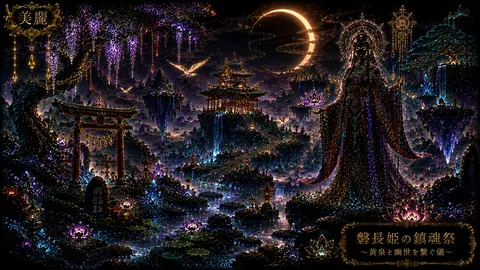 ネオン輝く幻想神域と鎮魂の巫女 thumbnail