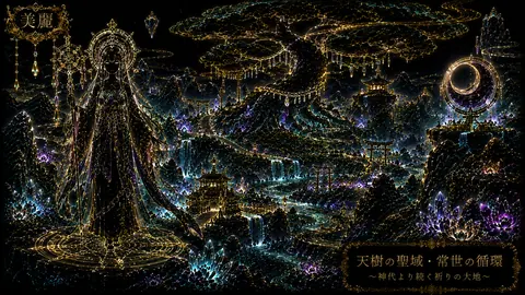 ネオン輝く神話の聖域と天樹 thumbnail