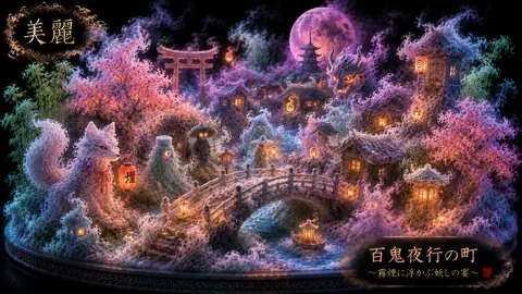 霧煙に浮かぶ妖怪祭りの町 thumbnail