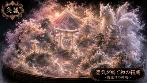 霧と蒸気が紡ぐ幻想の和風箱庭 thumbnail