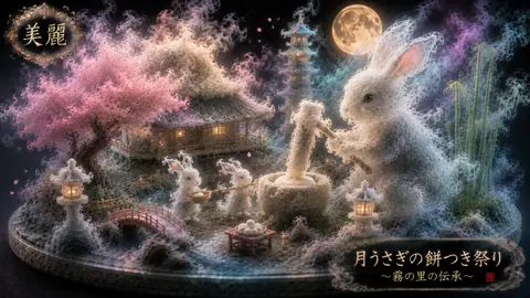 霧の里の月うさぎ餅つき祭り thumbnail