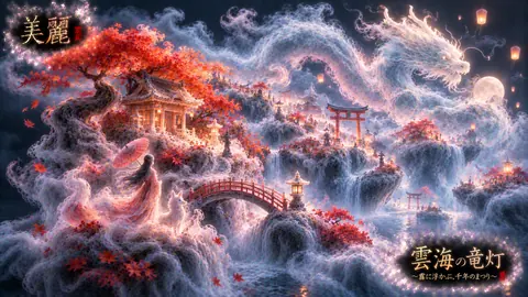 雲海に浮かぶ千年の竜灯祭 thumbnail