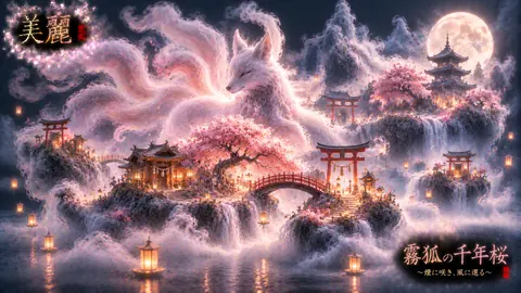霧に浮かぶ狐と千年桜 thumbnail