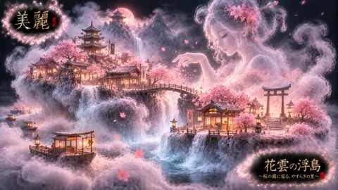 桜霞に浮かぶ夢幻の里 thumbnail