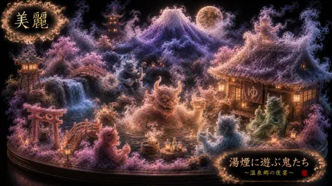 湯煙に遊ぶ鬼たちの温泉郷 thumbnail