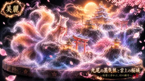 九尾の蒸気狐と雲上の桜城 thumbnail