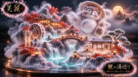霧に浮かぶ狸の湯巡り thumbnail