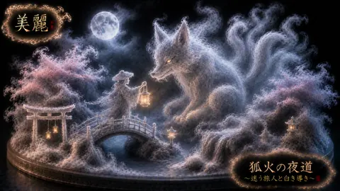 霧の狐火、月夜の旅路 thumbnail