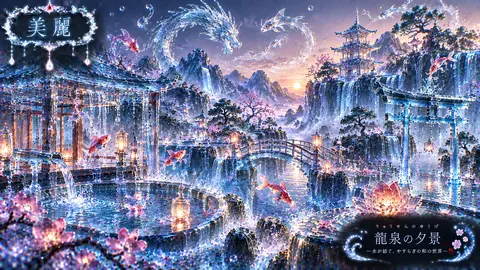 水晶水景の龍泉夕景 thumbnail
