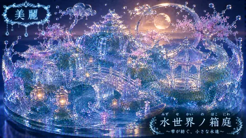 水晶水景の幻想桜庭園 thumbnail