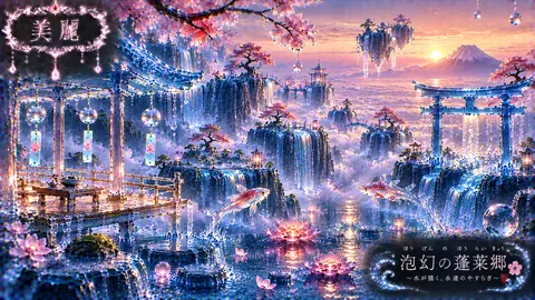 水晶の蓬莱郷、光る水世界 thumbnail