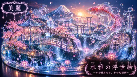 水晶の水世界と桜の神域 thumbnail