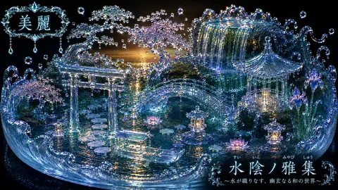 水晶水景の幽玄な和庭園 thumbnail