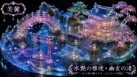 水晶に輝く幽玄の水庭 thumbnail