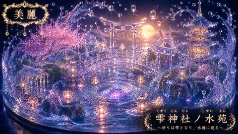 雫神社の水苑、幻想の光景 thumbnail