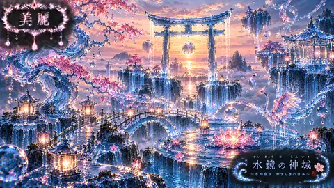 水鏡の神域、幻想の水辺神社 thumbnail
