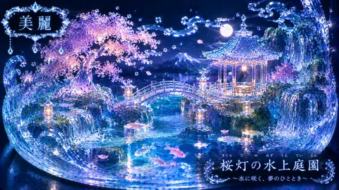 桜灯の水上幻想庭園 thumbnail
