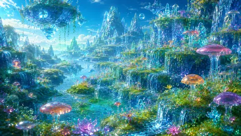 虹色に輝く水晶きのこの楽園 thumbnail