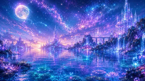 星海の水晶王国 ― 月光に煌めく幻想都市 thumbnail