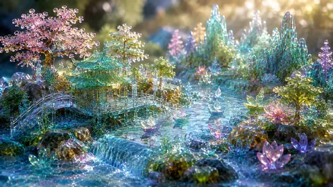翠晶の水郷 ― 花舟めぐる玻璃庭園 thumbnail