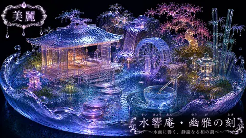 水晶水庭園の幽雅な夜 thumbnail