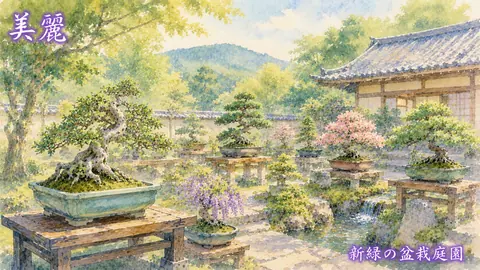 新緑の盆栽庭園 thumbnail