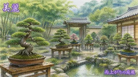雨上がりの盆栽庭園展 thumbnail