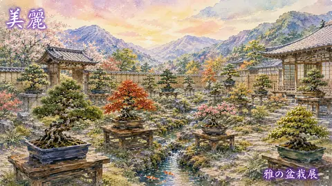 美麗な雅の盆栽庭園展 thumbnail
