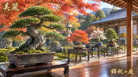 錦秋の庭、古松盆栽展 thumbnail