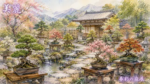 美麗な盆栽庭園の春彩展 thumbnail
