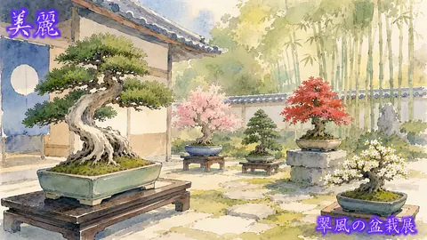美麗な庭園の盆栽展 thumbnail