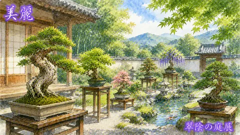 夏の bonsai 展、翠陰の庭 thumbnail