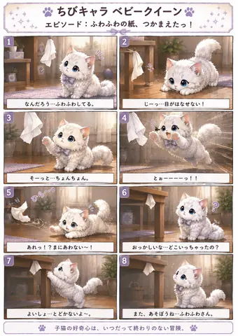 ふわふわの紙、つかまえたっ！ thumbnail