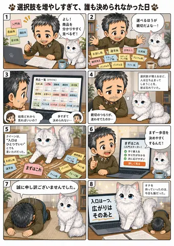 選択肢だらけの一日、猫が導く入口 thumbnail