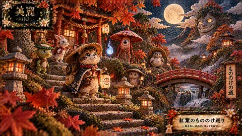 秋夜の妖怪刺繍巡り thumbnail