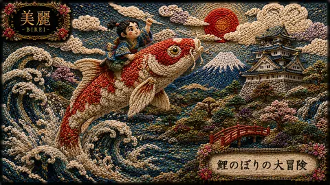 刺繍で描く鯉のぼり大冒険 thumbnail