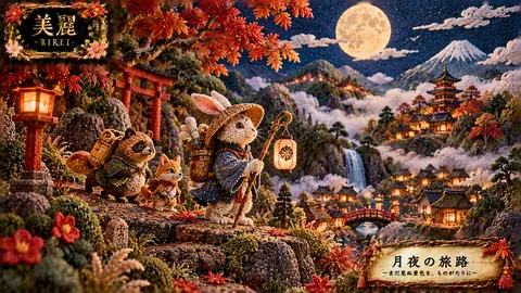 刺繍で彩る月夜の旅路 thumbnail