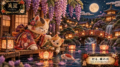 刺繍で彩る月夜の縁川祭り thumbnail