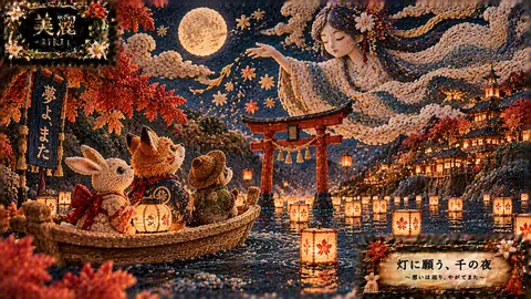 刺繍で彩る灯籠祭りの夜 thumbnail