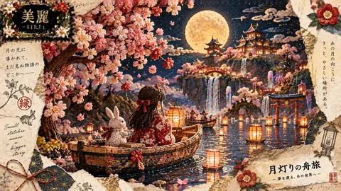 月灯りの刺繍舟旅 thumbnail