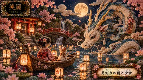 刺繍の月灯りと龍の幻想夜 thumbnail