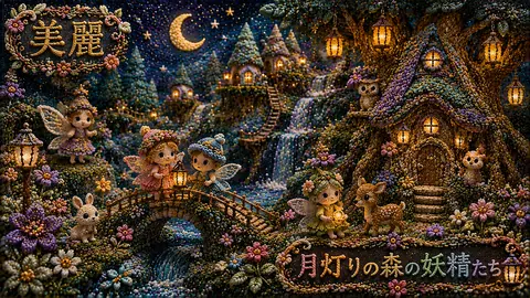 月灯りの森の刺繍妖精村 thumbnail