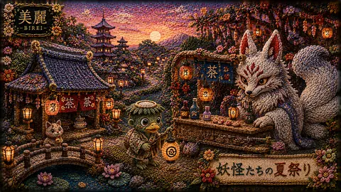 刺繍の妖怪夏祭り thumbnail