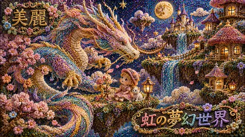 刺繍で描く虹色の夢幻世界 thumbnail