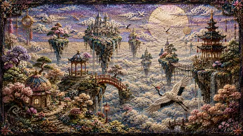 雲海に浮かぶ刺繍の幻想郷 thumbnail