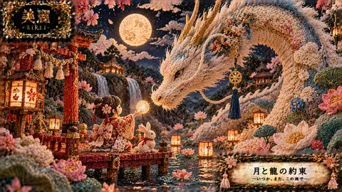 月夜の刺繍龍と少女の約束 thumbnail