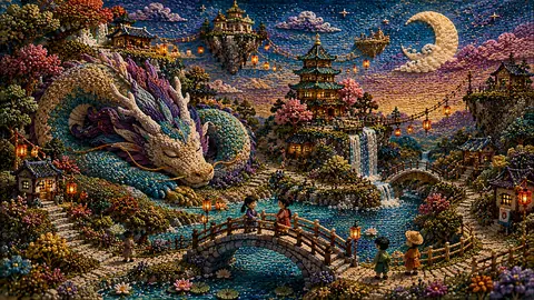 刺繍の幻想郷と眠れる龍 thumbnail
