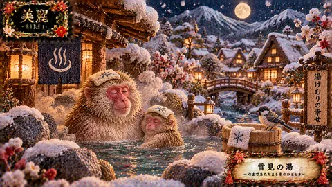 雪夜の刺繍温泉郷 thumbnail