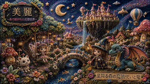 糸で紡ぐ星降る森の幻想村 thumbnail