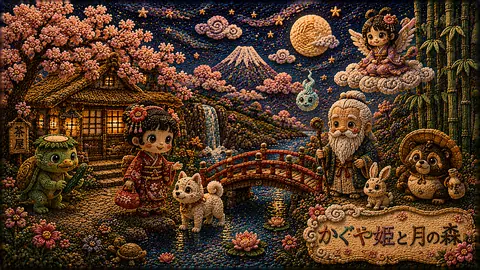 刺繍で彩る月夜のかぐや姫物語 thumbnail